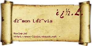 Ámon Lívia névjegykártya