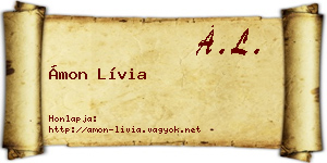 Ámon Lívia névjegykártya